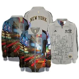 RARE Adidas New York Knicks 2XL Reversible Home Cooked Track Basketball Jacket